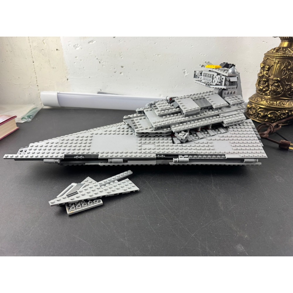 LEGO Star Wars Imperial Star Destroyer Set Partially Built For Parts Gray